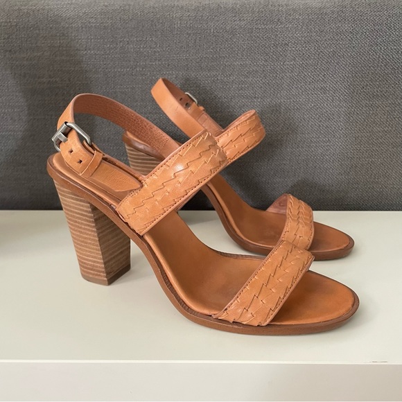 Madewell Shoes - Madewell Brown Leather Hutton Heeled Sandals